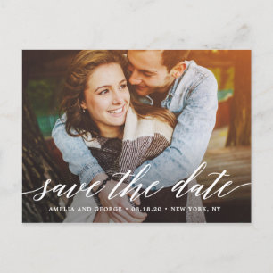 Moderne script EDITABLE COLOR Save the Date Briefkaart