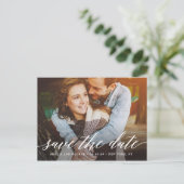 Moderne script EDITABLE COLOR Save the Date Briefkaart (Staand voorkant)