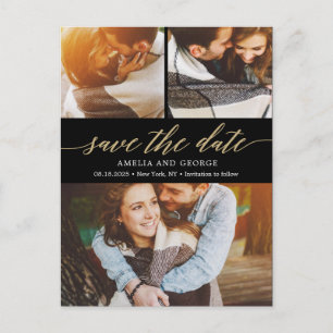 Moderne script EDITABLE COLOR Save the Date Briefkaart