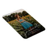 Moderne Script Eenvoudige Foto Afstuderen Magneet (Rechterzijde)