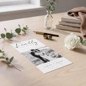 Moderne script Eindelijk bladwijzer Klassieke foto Save The Date
