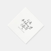 Moderne script eindelijk officieel trouwen servet (Hoek)