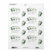 Moderne script elegant  niet-fotoeucalyptus etiket (Full Sheet)