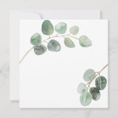 Moderne script elegant  niet-fotoeucalyptus kaart (Achterkant)