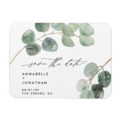 Moderne script elegant  niet-fotoeucalyptus magneet (Horizontaal)