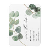 Moderne script elegant  niet-fotoeucalyptus magneet (Verticaal)