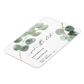 Moderne script elegant  niet-fotoeucalyptus magneet (Linkerzijde)