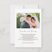 Moderne Script Elegant Wedding Photo 2 Sides Bedankkaart (Achterkant)