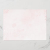 moderne script elegante baby shower folie uitnodig uitnodiging (Achterkant)