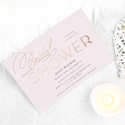 moderne script elegante bruiloft feest folie uitno uitnodiging