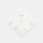 Moderne Script Elegante Getrouwde Cocktail Servet (Hoek)