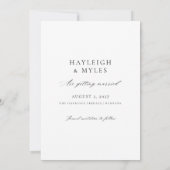 Moderne Script Elegante Trouwfoto Save The Date (Achterkant)