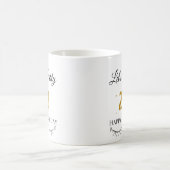 Moderne Script Elegante Verjaardags Koffiemok (Center)