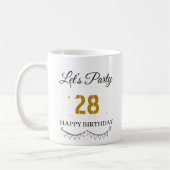 Moderne Script Elegante Verjaardags Koffiemok (Links)