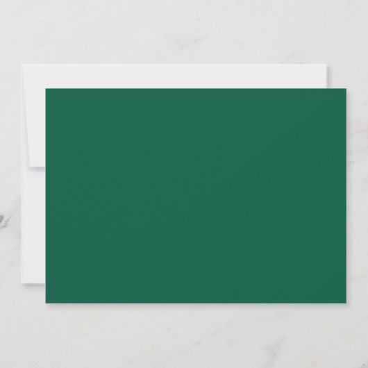 Moderne Script Emerald Green Gold-kaart - Hartelij Bedankkaart (Achterkant)