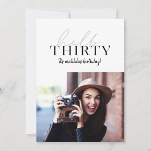 Moderne script en geometrische 30e verjaardagfoto