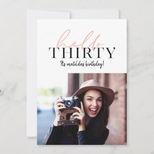 Moderne script en geometrische 30e verjaardagfoto