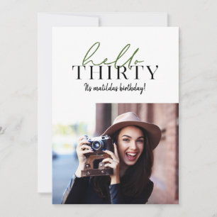 Moderne script en geometrische 30e verjaardagfoto