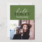 Moderne script en geometrische 40e verjaardagfoto (Voorkant)