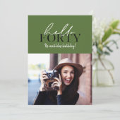 Moderne script en geometrische 40e verjaardagfoto (Staand voorkant)