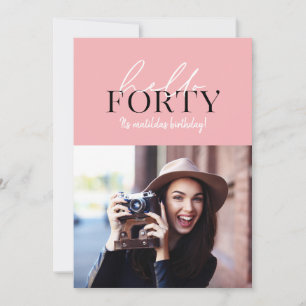Moderne script en geometrische 40e verjaardagfoto