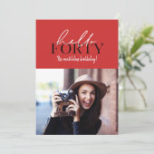 Moderne script en geometrische 40e verjaardagfoto (Staand voorkant)