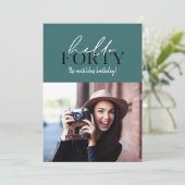 Moderne script en geometrische 40e verjaardagfoto (Staand voorkant)