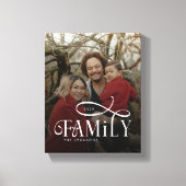 Moderne Script Familie Aangepaste Foto Naam Canvas Afdruk (Voorkant)