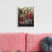 Moderne Script Familie Aangepaste Foto Naam Canvas Afdruk (Insitu (Woonkamer))
