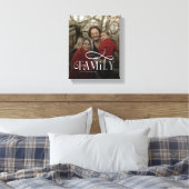 Moderne Script Familie Aangepaste Foto Naam Canvas Afdruk (Insitu (Slaapkamer))