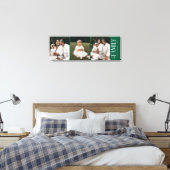 Moderne Script Familie Custom 3 Foto's Naam Canvas Afdruk (Insitu (Slaapkamer))