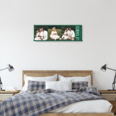 Moderne Script Familie Custom 3 Foto's Naam Canvas Afdruk (Insitu (Slaapkamer))