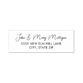 Moderne script familienaam retouradres zelfinktende stempel (Design)