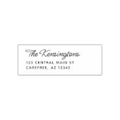 Moderne Script Familienaam Retouradres Zelfinktende Stempel (Design)