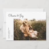 Moderne Script Family-fotokerstfeestkaart (Voorkant)