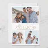 Moderne Script Family Photo Holiday-kaart Feestdagenkaart (Voorkant)