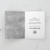 Moderne Script Feestelijke Zilveren Glitters Bedri Feestdagen Kaart (Binnen)