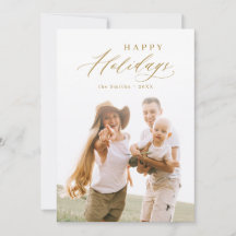 Moderne script fijne feestdagen familie Foto Vakan