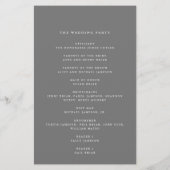 Moderne script flouris, grijs papier programma flyer (Achterkant)