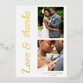 Moderne script folie trouw dank je kaart (Voorkant)