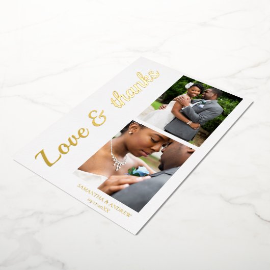 Moderne script folie trouw dank je kaart (Gedraaid)