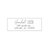 Moderne Script Foto Afgestudeerde Zelfinktende Stempel (Design)