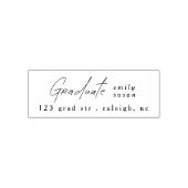 Moderne Script Foto Afgestudeerde Zelfinktende Stempel (Design)