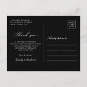 Moderne Script Foto Afstudeer Dankjewel Briefkaart (Achterkant)