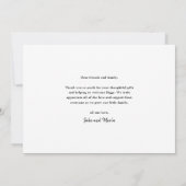 Moderne Script Foto Baby Bedankkaart (Achterkant)