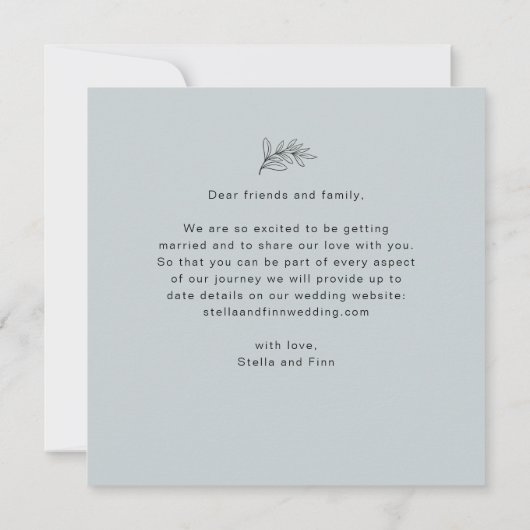 Moderne Script Foto Bruiloft Bewaar De Datum Save The Date (Achterkant)