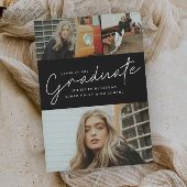 Moderne Script Foto Collage Afstuderen Kaart