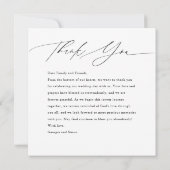 Moderne Script Foto Elegante bruiloft Christelijk Bedankkaart (Achterkant)