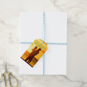 Moderne script foto engagement cadeaulabel (Met Touw)