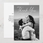 Moderne Script Foto Huwelijk Bedankkaart (Voorkant / Achterkant)